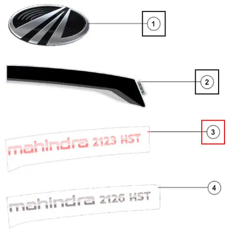 Mahindra Tractor Decals Mahindra 2123 Hst Lh 007664553N01 Mahindra Direct Parts