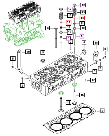 Mahindra Tractor Di - Valve Seal Stem Di08 0051345 Mahindra Direct Parts