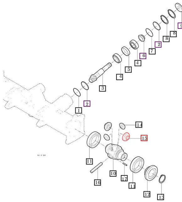 Mahindra Tractor Differential Gear 15T 11104112220 Mahindra Direct Parts