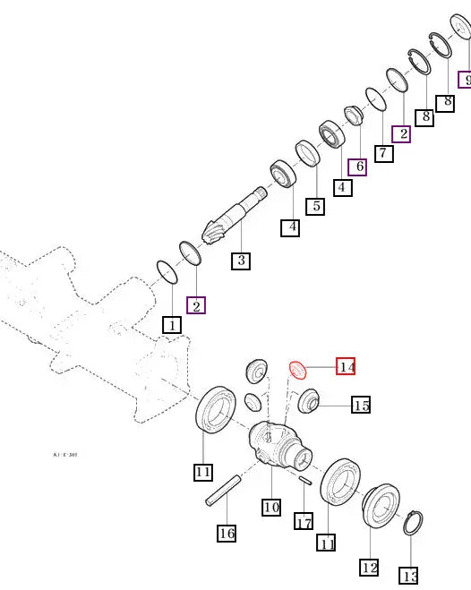 Mahindra Tractor Differential Pinion 11T 11104112230 Mahindra Direct Parts