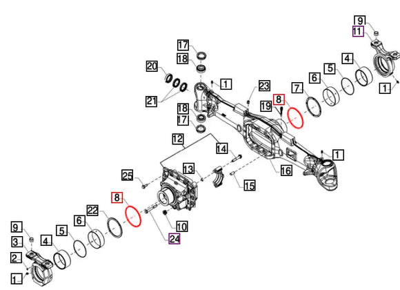 Mahindra Tractor Differential Support Ring Seal 006527700U01 Mahindra Direct Parts