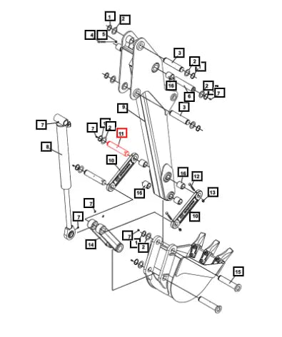 Mahindra Tractor Dipper Link Pivot Pin 1.38'' X 7.13'' ATI105373 Mahindra Direct Parts