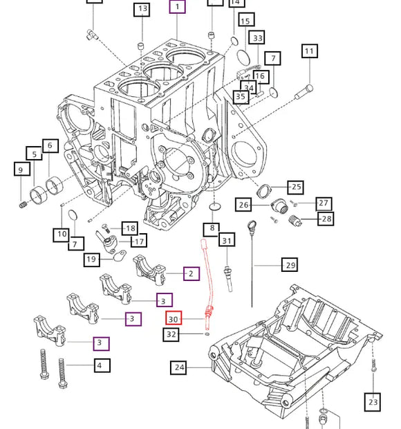 Mahindra Tractor Dipstick Guide - Crankcase 006018860H91 Mahindra Direct Parts
