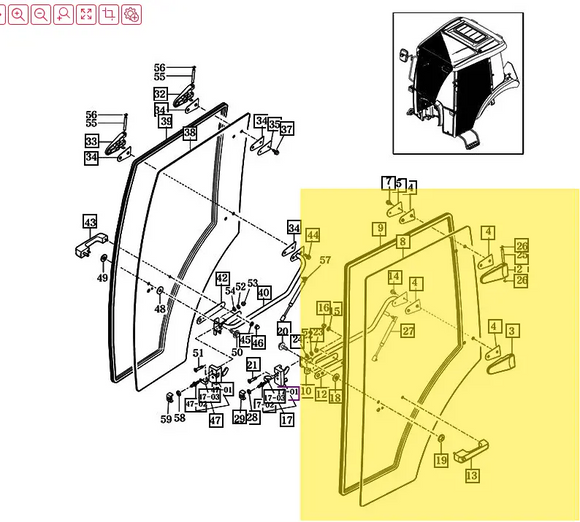 Mahindra Tractor Door Assembly LH 14527052101 Mahindra