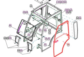Mahindra Tractor Door Assembly Left Hand LH L1009600036 Mahindra Direct Parts