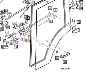 Mahindra Tractor Door Bar Gasket 14527052150 Mahindra Direct Parts