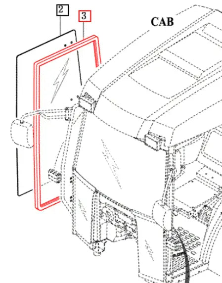 Mahindra Tractor Door Glass Seal Right and Left 17687010170 Mahindra