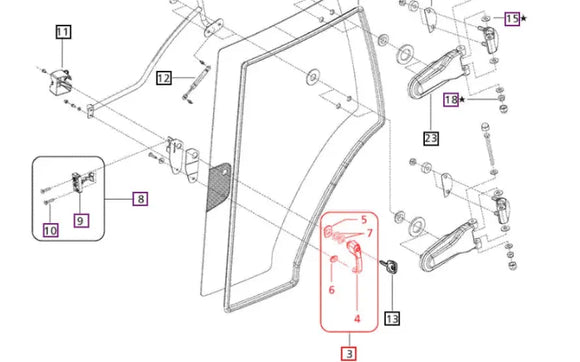 Mahindra Tractor Door Handle LH And RH Left And Right E007518703D91 Mahindra