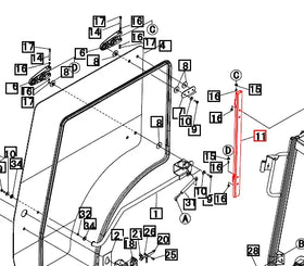 Mahindra Tractor Door Hinge Bracket 19466672AG1 Mahindra Direct Parts