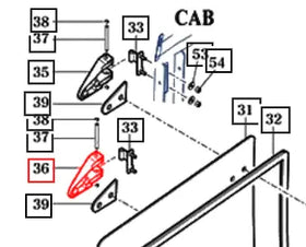 Mahindra Tractor Door Hinge Cover LH Upper / RH Lower 18717672030GB Mahindra Direct Parts
