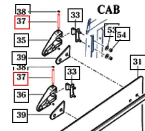 Mahindra Tractor Door Hinge Pin 19027672040 Mahindra Direct Parts