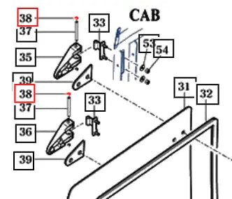 Mahindra Tractor Door Hinge Pin Snap Ring V7082400070 Mahindra Direct Parts