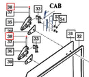 Mahindra Tractor Door Hinge Pin Snap Ring V7082400070 Mahindra Direct Parts