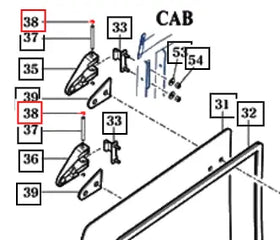Mahindra Tractor Door Hinge Pin Snap Ring V7082400070 Mahindra Direct Parts