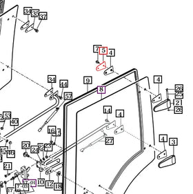 Mahindra Tractor Door Hinge Plate 14527052120GB Mahindra Direct Parts