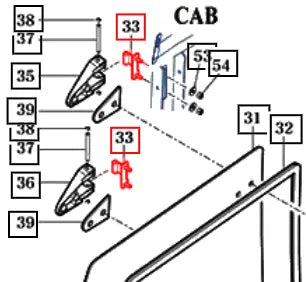 Mahindra Tractor Door Hinge Upper / Lower 19027672302GB Mahindra Direct Parts