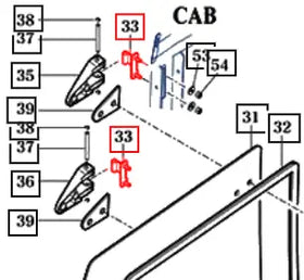 Mahindra Tractor Door Hinge Upper / Lower 19027672302GB Mahindra Direct Parts