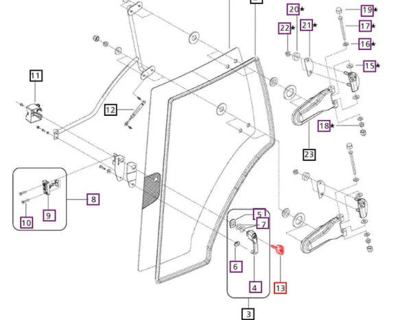 Mahindra Tractor Door Key E007518137D1 Mahindra