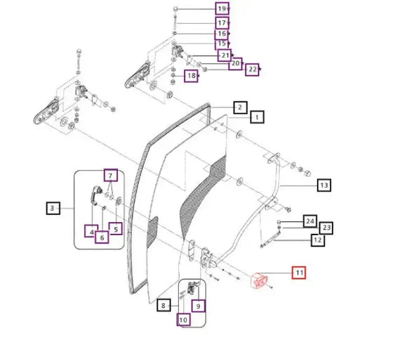 Mahindra Tractor Door Latch Cover Mahindra Direct Parts
