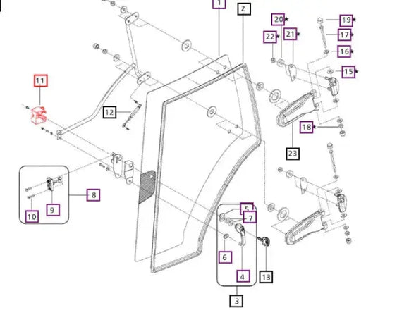Mahindra Tractor Door Latch Cover Mahindra Direct Parts