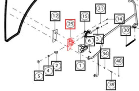 Mahindra Tractor Door Lock Bracket Right Hand RH 008900884N91 Mahindra Direct Parts