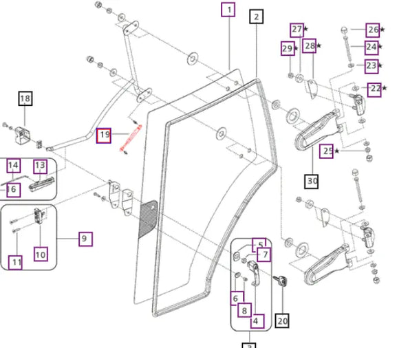 Mahindra Tractor Door Strut / Gas Shock LH Left E007517861D1 Mahindra