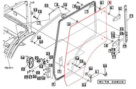 Mahindra Tractor Door Window Glass Left Hand (LH) Mahindra Direct Parts