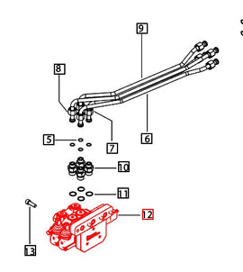 Mahindra Tractor Double Spool Aux Valve 007212722U92 Mahindra Direct Parts