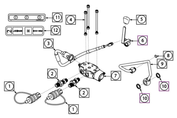 Mahindra Tractor Double Spool Rear Remote Kit (Cab Models) 008032508K51 Mahindra Direct Parts