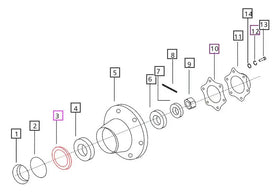 Mahindra Tractor Double Wiper Front Wheel Hub 007500085C1 Mahindra Direct Parts
