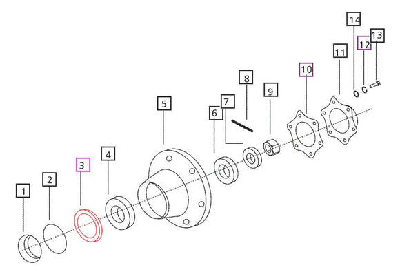 Mahindra Tractor Double Wiper Front Wheel Hub 007500085C1 Mahindra Direct Parts