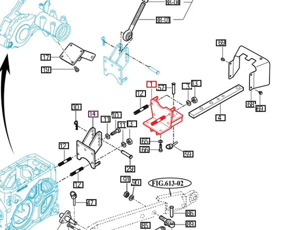 Mahindra Tractor Drawbar Bracket 14055202003GB Mahindra Direct Parts