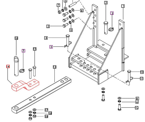 Mahindra Tractor Drawbar Clevis Attachment 007604162D1 Mahindra
