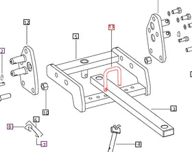 Mahindra Tractor Drawbar U Pin Sway Arrest E007900406C1 Mahindra Direct Parts