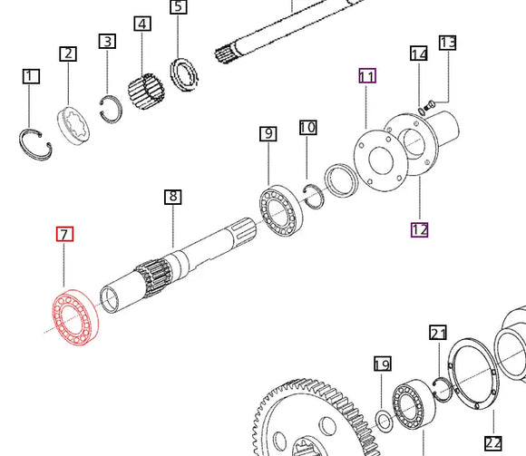 Mahindra Tractor Drive Shaft Bearing 006505035C91 Mahindra Direct Parts