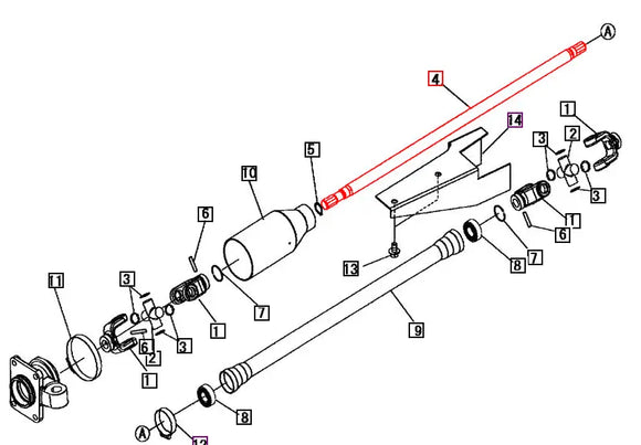 Mahindra Tractor Drive Shaft Front 19452911000 Mahindra Direct Parts