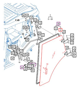 Mahindra Tractor Drivers Left LH Door 19027672011 Mahindra
