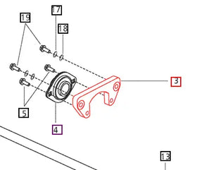 Mahindra Tractor Driveshaft Bearing Bracket E007604514D1 Mahindra Direct Parts