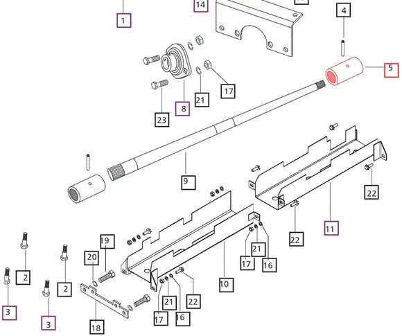 Mahindra Tractor Driveshaft Coupler E006502943B1 Mahindra