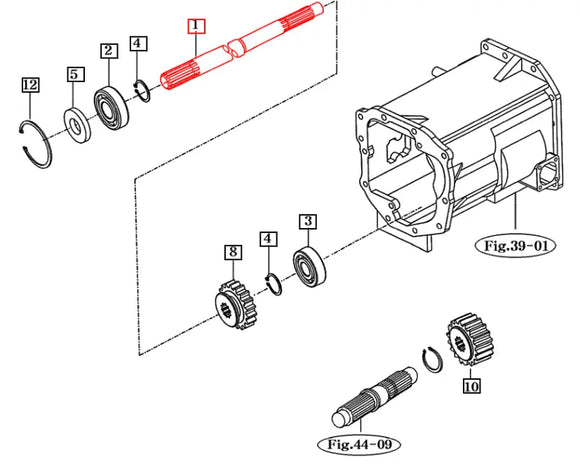 Mahindra Tractor Driveshaft D26 15642610040