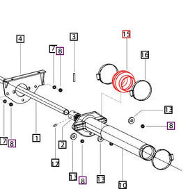 Mahindra Tractor Driveshaft Rubber Boot 007610886C1 Mahindra Direct Parts