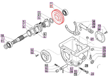Mahindra Tractor Drop Box Gear 006501714C1 Mahindra Direct Parts