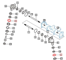 Mahindra Tractor Drop Shaft Front Axle Vertical Seal 11104130151 Mahindra