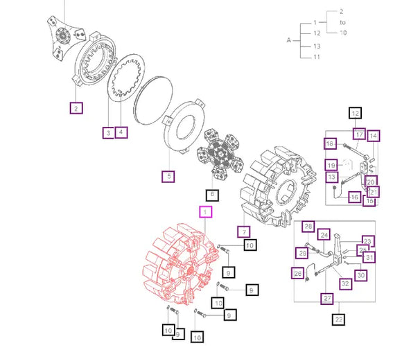 Mahindra Tractor Dual Disc Clutch Assembly 006504450C91 Mahindra Direct Parts