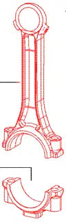 Mahindra Tractor Engine Connecting Rod 006001314f92 Mahindra