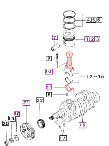 Mahindra Tractor Engine Connecting Rod 31B19-01023 Mahindra