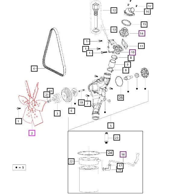 Mahindra Tractor Engine Cooling Fan 006000892F1 Mahindra