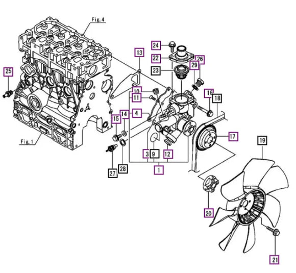 Mahindra Tractor Engine Cooling Fan 11971744740 Mahindra
