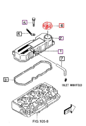 Mahindra Tractor Engine Oil Cap MD008784 Mahindra