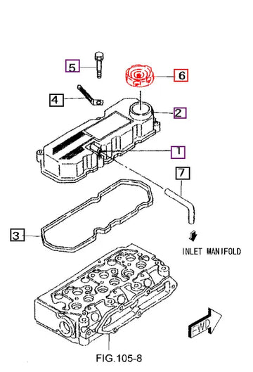Mahindra Tractor Engine Oil Cap MD008784 Mahindra